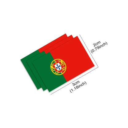 3Pcs Portugal Flag Car Vinyl Decals for Pro Auto Styling