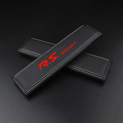 2Pcs Leather Seat Belt Cover for Renault RS Megane Clio