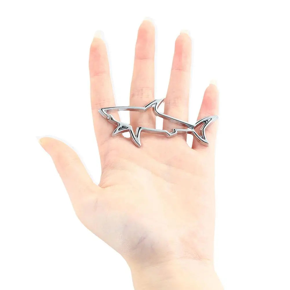 3D Metal Shark Emblem Badge – Premium Car & Bike Styling