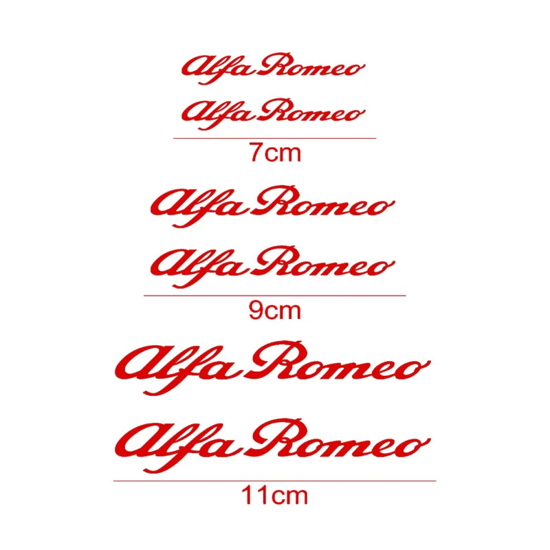 6pcs Alfa Romeo Brake Caliper Stickers Heat Resistant Decals Straight-Red – Car Accessories | MotorWorld Marketplace