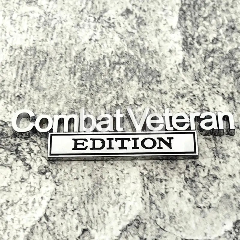 3D Combat Veteran Metal Chrome Emblem Badge – Zinc Alloy Decal Style 2 – Car Accessories | MotorWorld Marketplace
