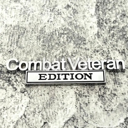 3D Combat Veteran Metal Chrome Emblem Badge – Zinc Alloy Decal Style 2 – Car Accessories | MotorWorld Marketplace