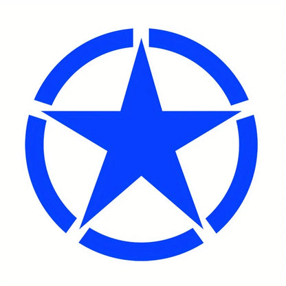 WWII 5-Point Star Car Decals | Reflective, Scratch-Proof blue – Car Accessories | MotorWorld Marketplace