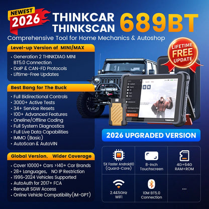 THINKSCAN 689BT Pro OBD2 Scanner ECU Coding & 34 Resets – Car Accessories | MotorWorld Marketplace