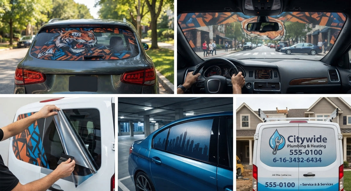 Custom One-Way Vision Car Rear Window Vinyl | Waterproof – Car Accessories | MotorWorld Marketplace