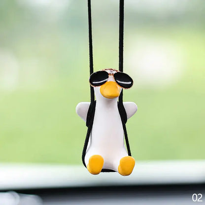 Décoration de voiture suspendue en forme de canard