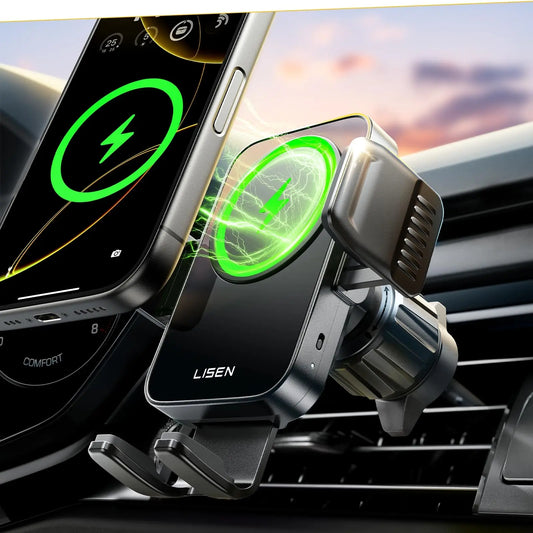 15W Magnetic Wireless Car Charger & Air Vent Phone Mount – Car Accessories | MotorWorld Marketplace