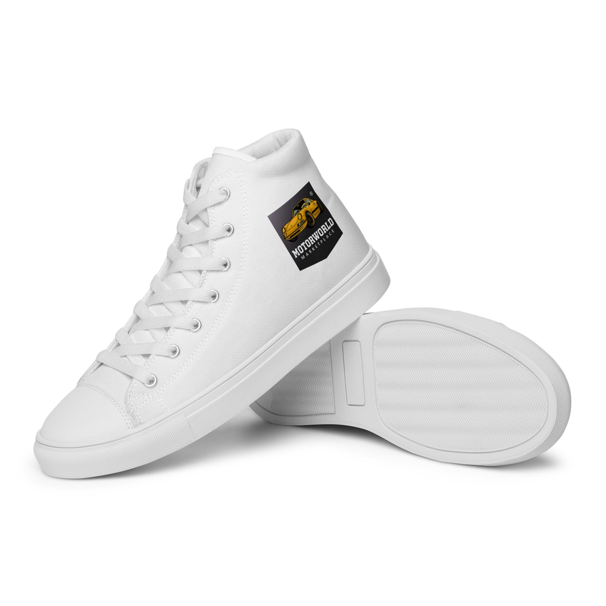 MotorWorld Marketplace High top canvas VIP shoes White – Car Accessories | MotorWorld Marketplace