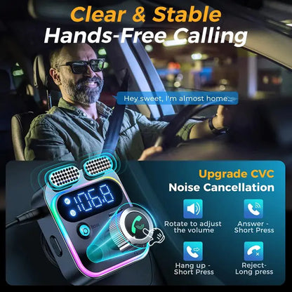 Adaptador de cargador para transmisor FM Bluetooth