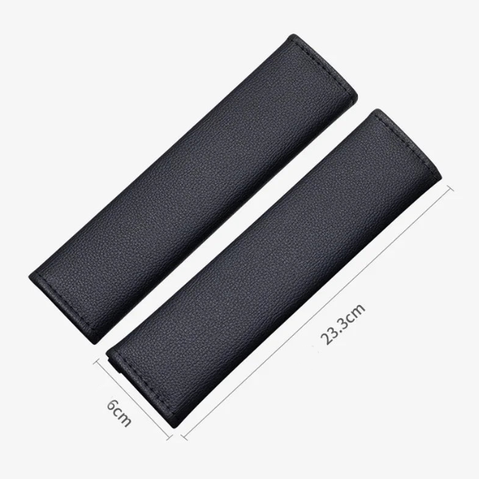 Carbon Fiber PU Leather Car Seat Belt Covers