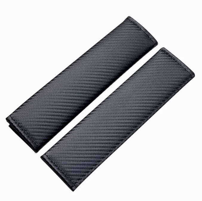 Carbon Fiber PU Leather Car Seat Belt Covers